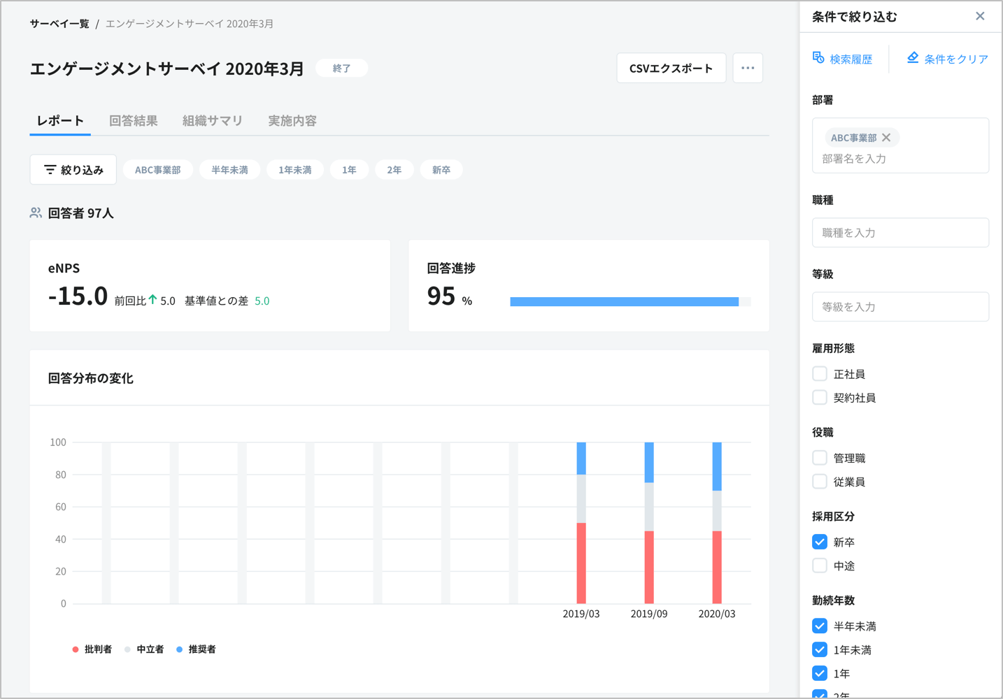 属性データに関連づけたレポート